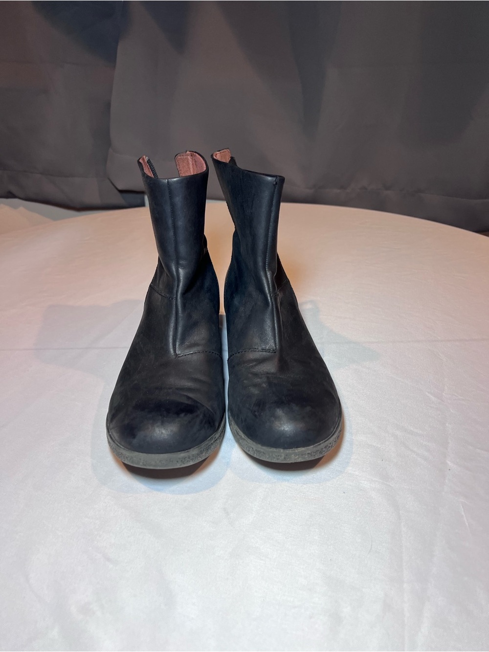 Dansko Womens Black Leather Zip-Back Ankle Boots 9